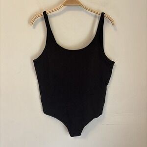 Lululemon Ebb to Street Bodysuit 12 Rib Built in Bra Women's Black‎